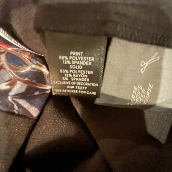 SIMPLY VERA Vera Wang Front Panel Floral Print Dress XS FREE SHIP - Picture 3 of 5